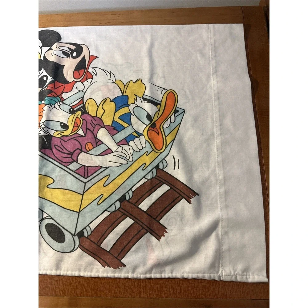 VTG Mickey Mouse Minnie Disney‎ Pillowcase Goofy Donald Duck Mickey Friend USA